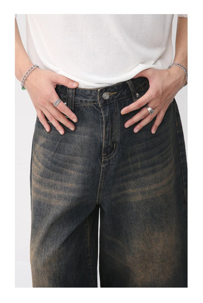 Vintage Wide-Leg Denim Shorts
